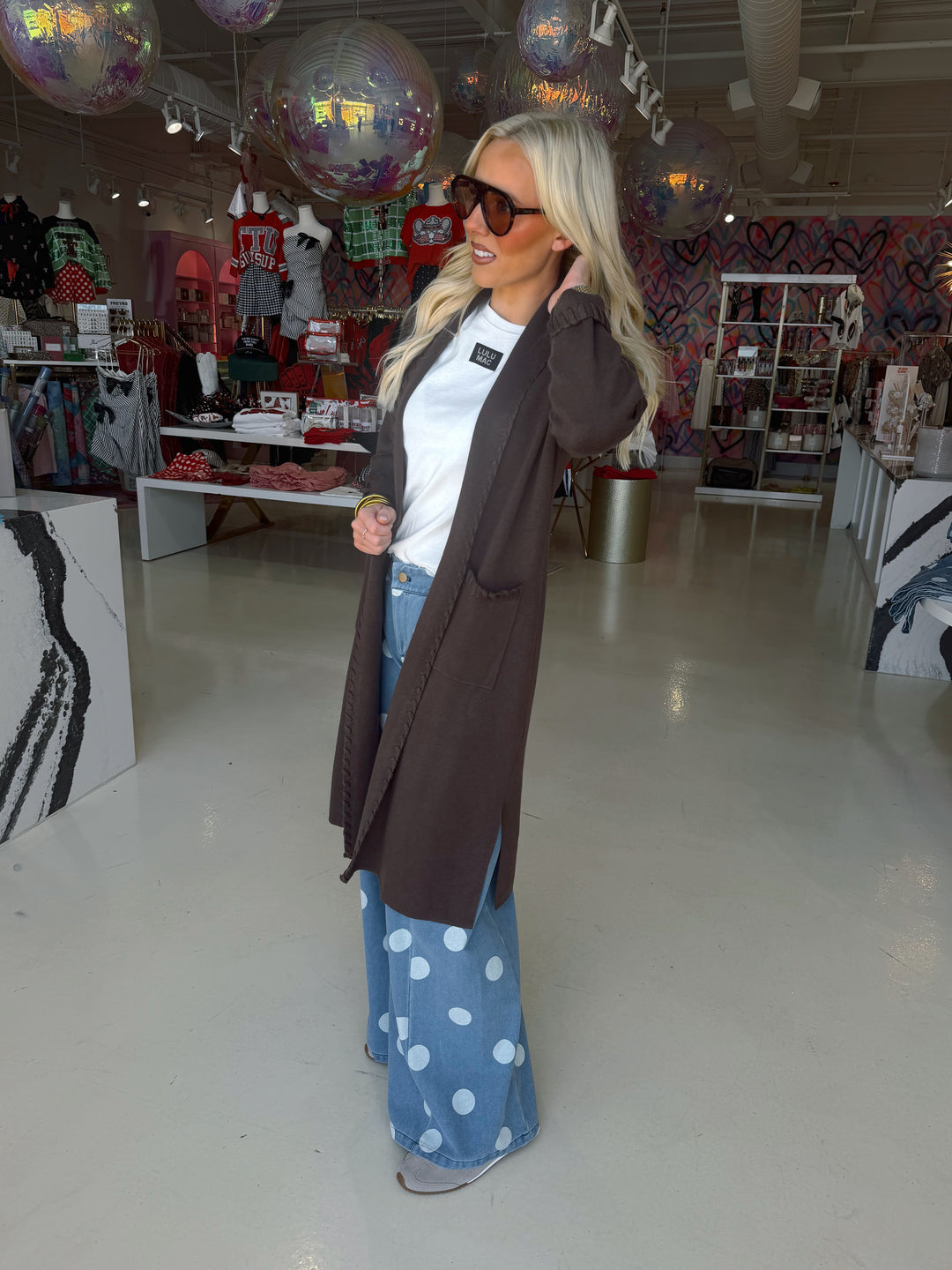 Amber Espresso Knit Cardigan