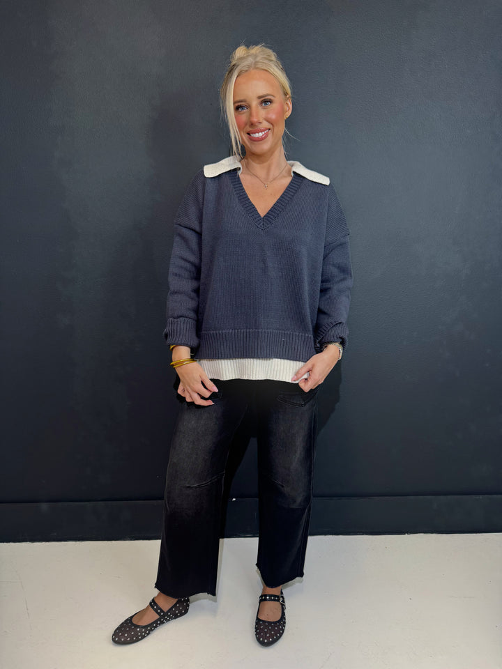 Rocky Navy Blue Sweater