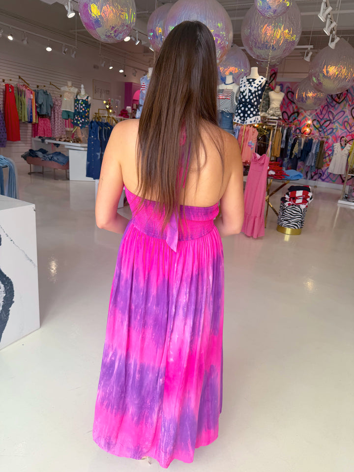 Berry Bliss Halter Neck Dress