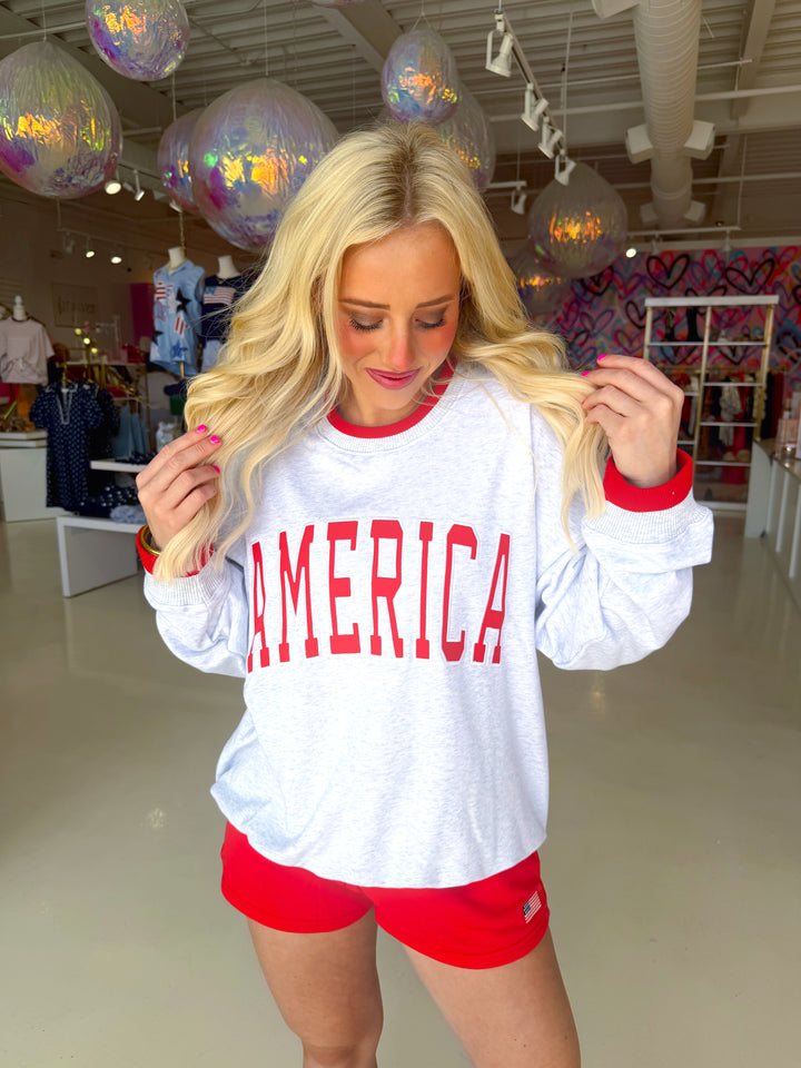 America Longsleeve Oversized Crewneck