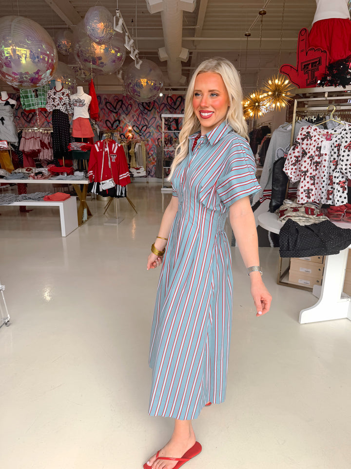 Evan Striped Maxi Dress