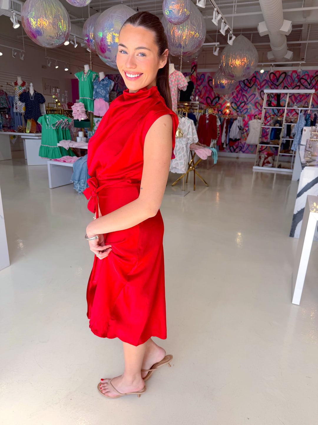 Scoop Neck Midi Dress | Colors