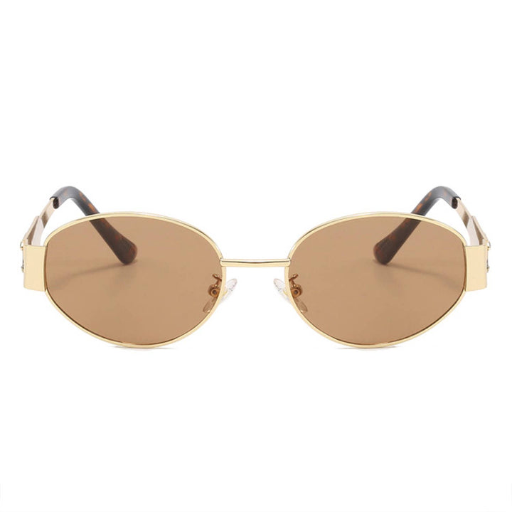 Retro Oval 90s Vintage Fashion Round Sunglasses