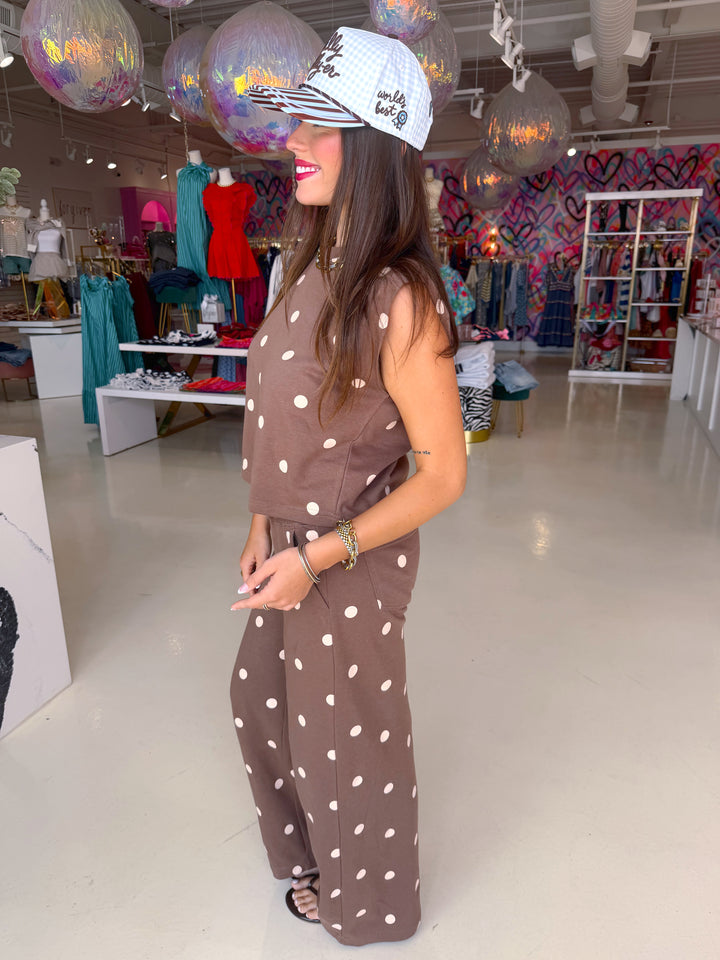 Mocha Polka Dot Set