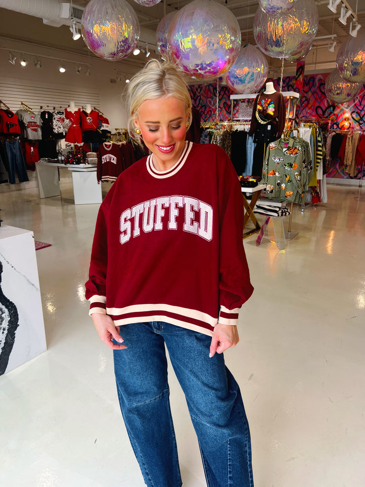 QOS Maroon "Stuffed" Sweatshirt