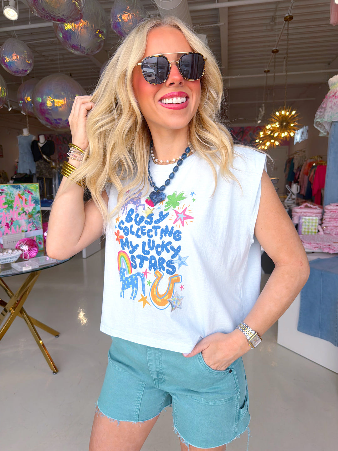 Busy Collecting My Lucky Stars Tank
