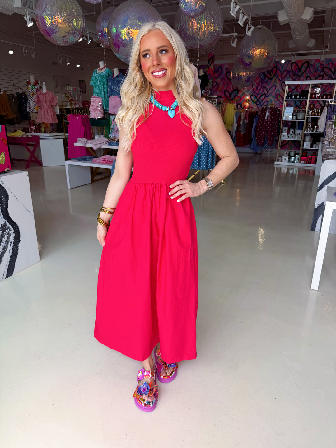 Coral Muse Maxi Dress