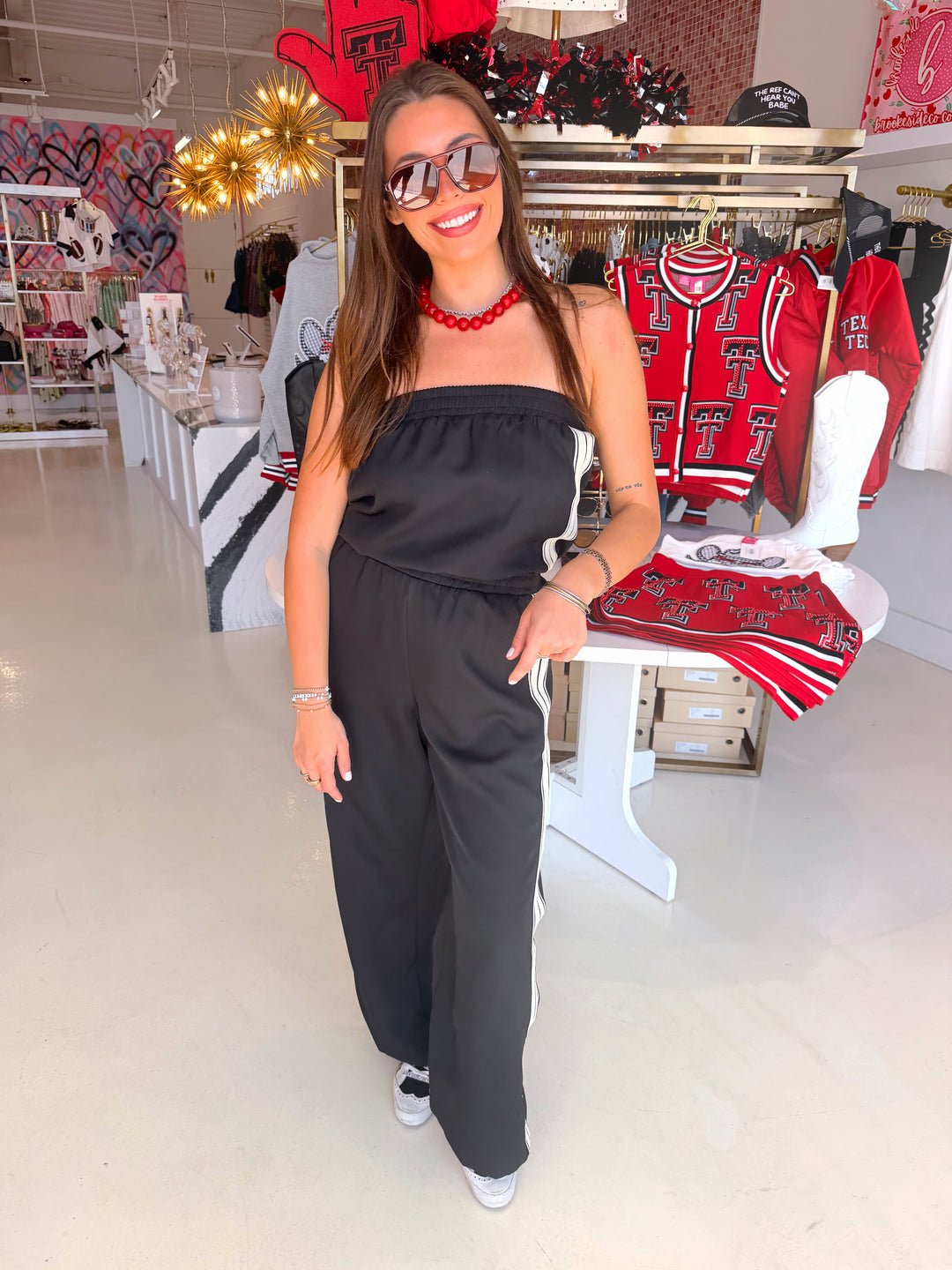 Blair Black Striped Romper