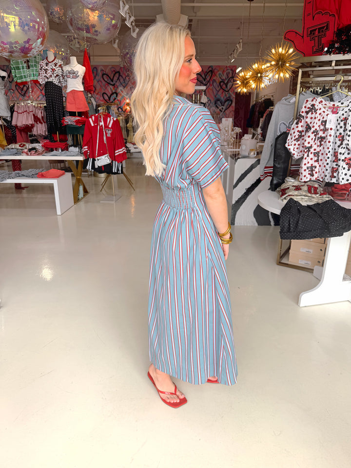 Evan Striped Maxi Dress