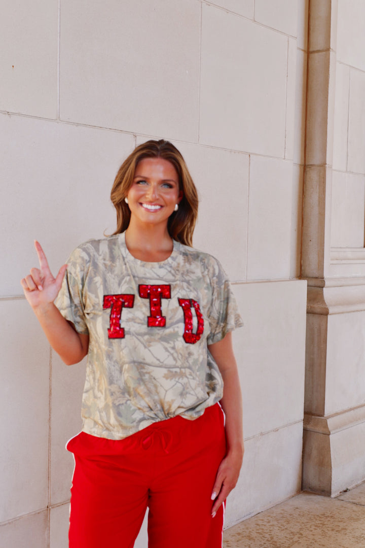 QOS Texas Tech Camo TEE