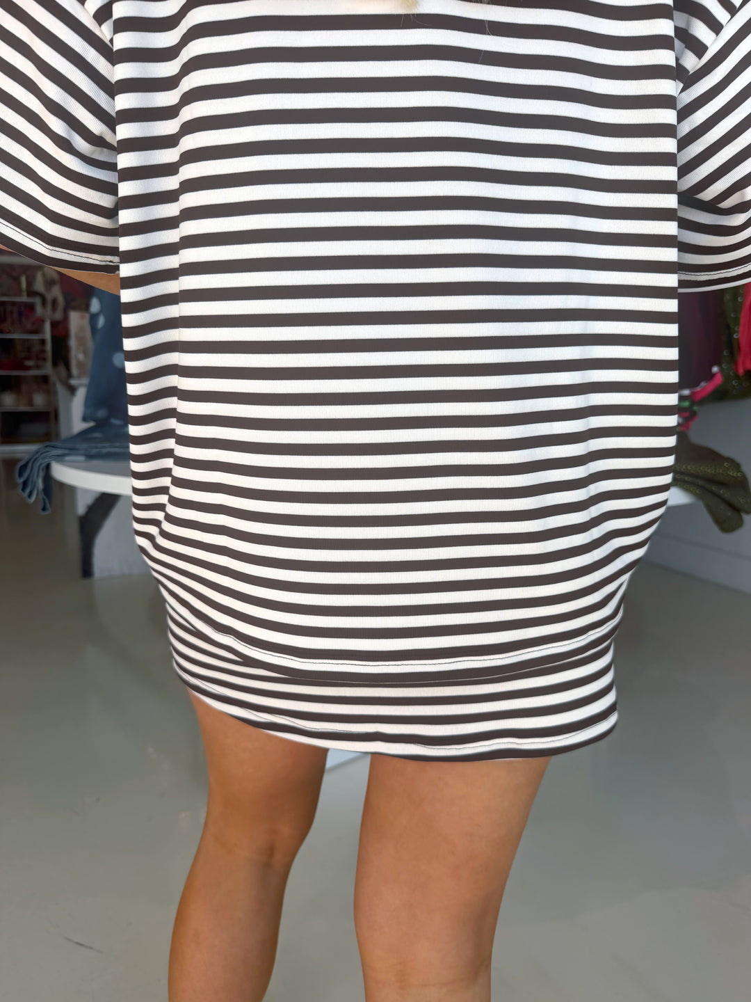 The Sadie Brown & White Striped Skort and Tee Set