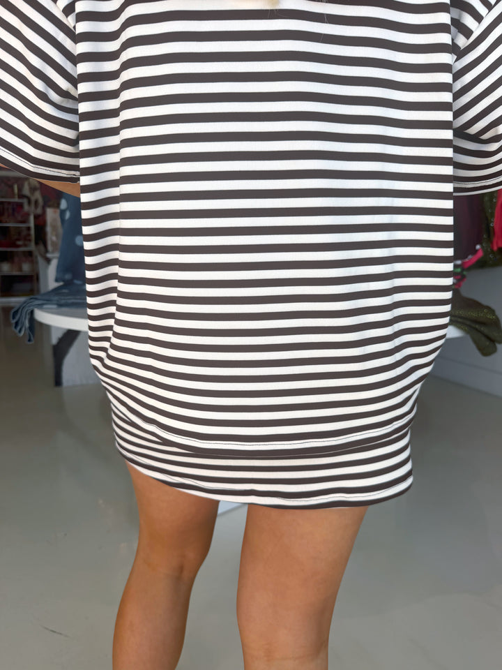 The Sadie Brown & White Striped Skort and Tee Set