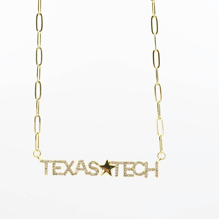 Texas Tech Gold Necklace