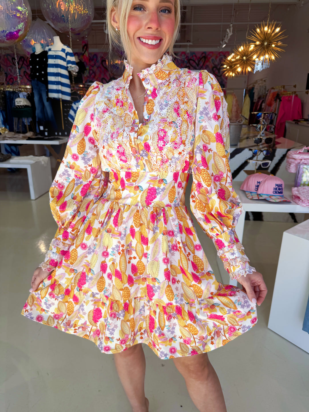 Feeling Fancy Silk Floral Dress