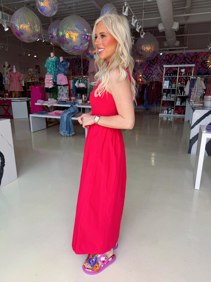 Coral Muse Maxi Dress