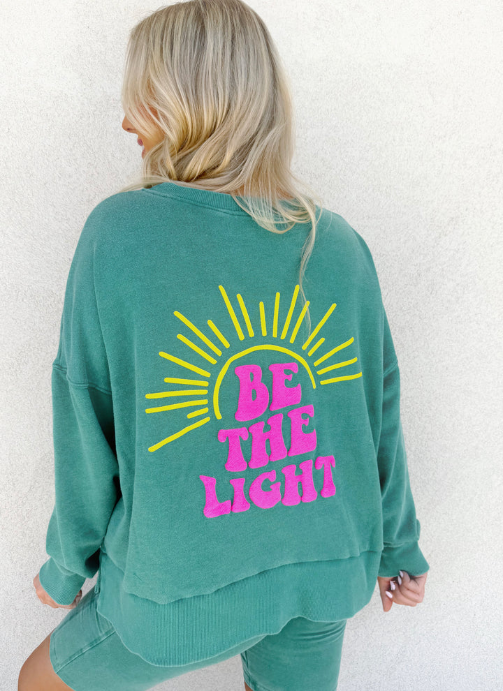 Be The Light Sweatshirt & Biker Shorts Set | 2 colors