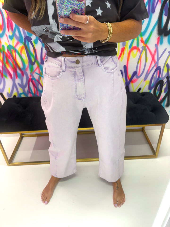 Lindsi Lilac Barrel Jeans