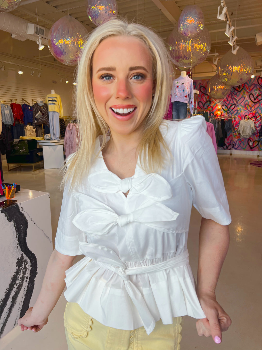 Wrap Me In Bows White Top