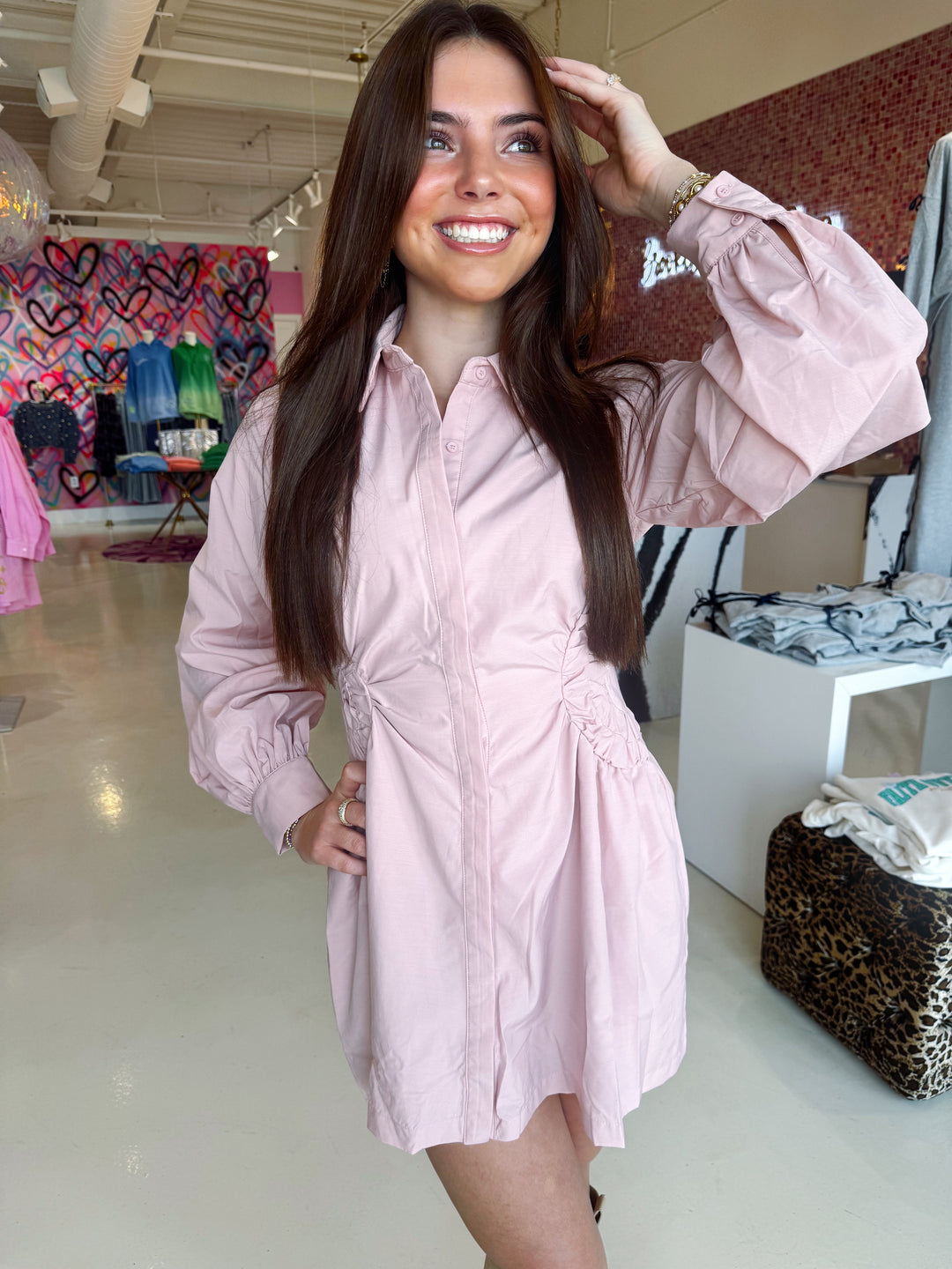 So Girly Sinched Pink Dress