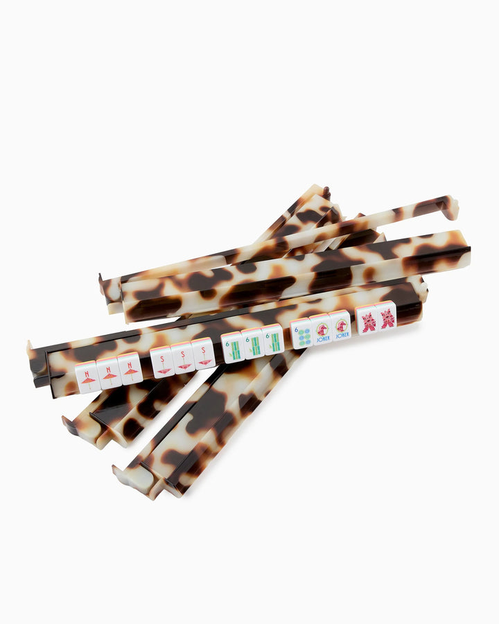OH MY MAHJONG Blond Tortoise Rack and Pusher Set