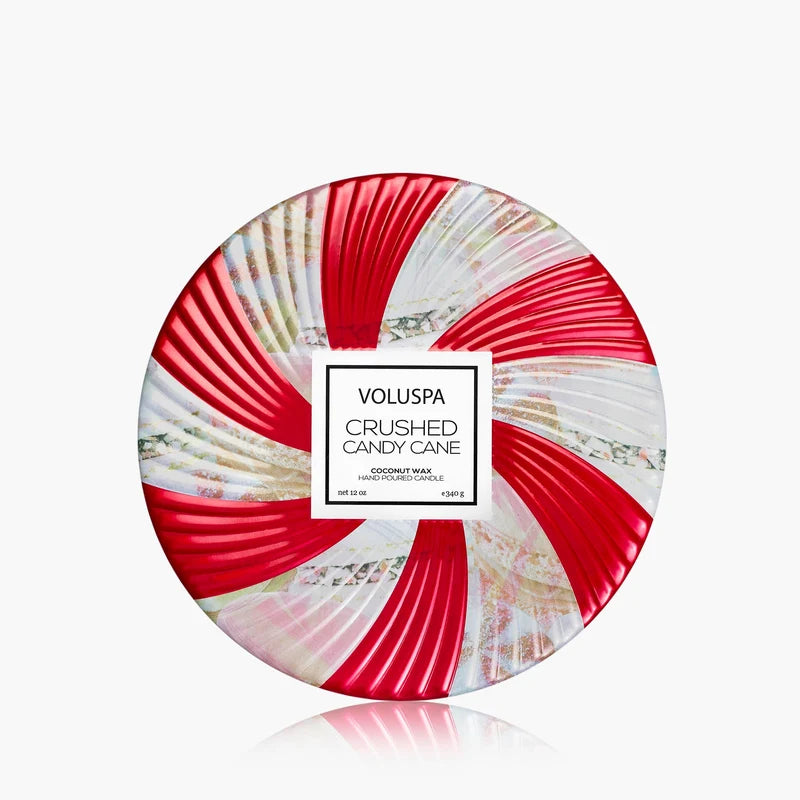 Voluspa Crushed Candy Cane 3 Wick Tin