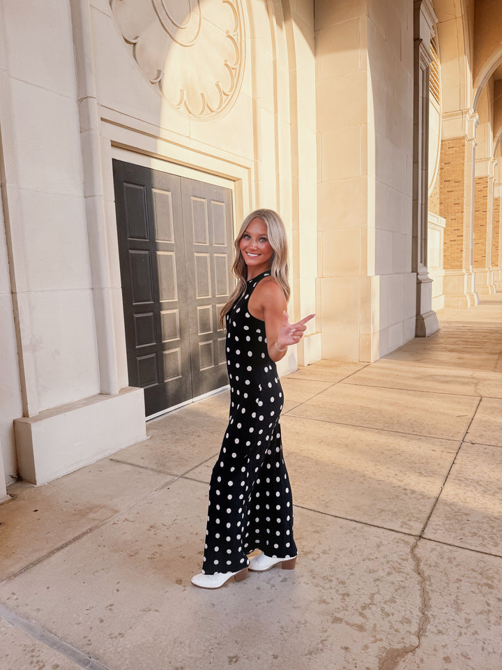 Cream Polka Dot Maxi Dress