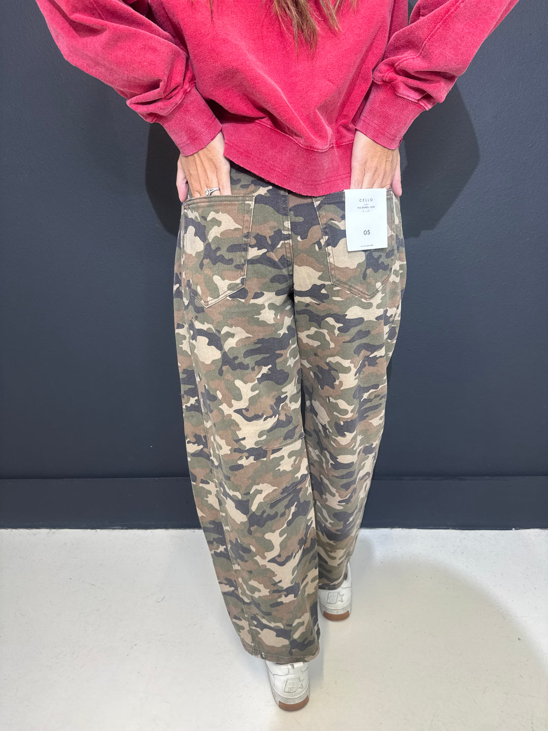 Camo Mid Waisted Barrel Leg