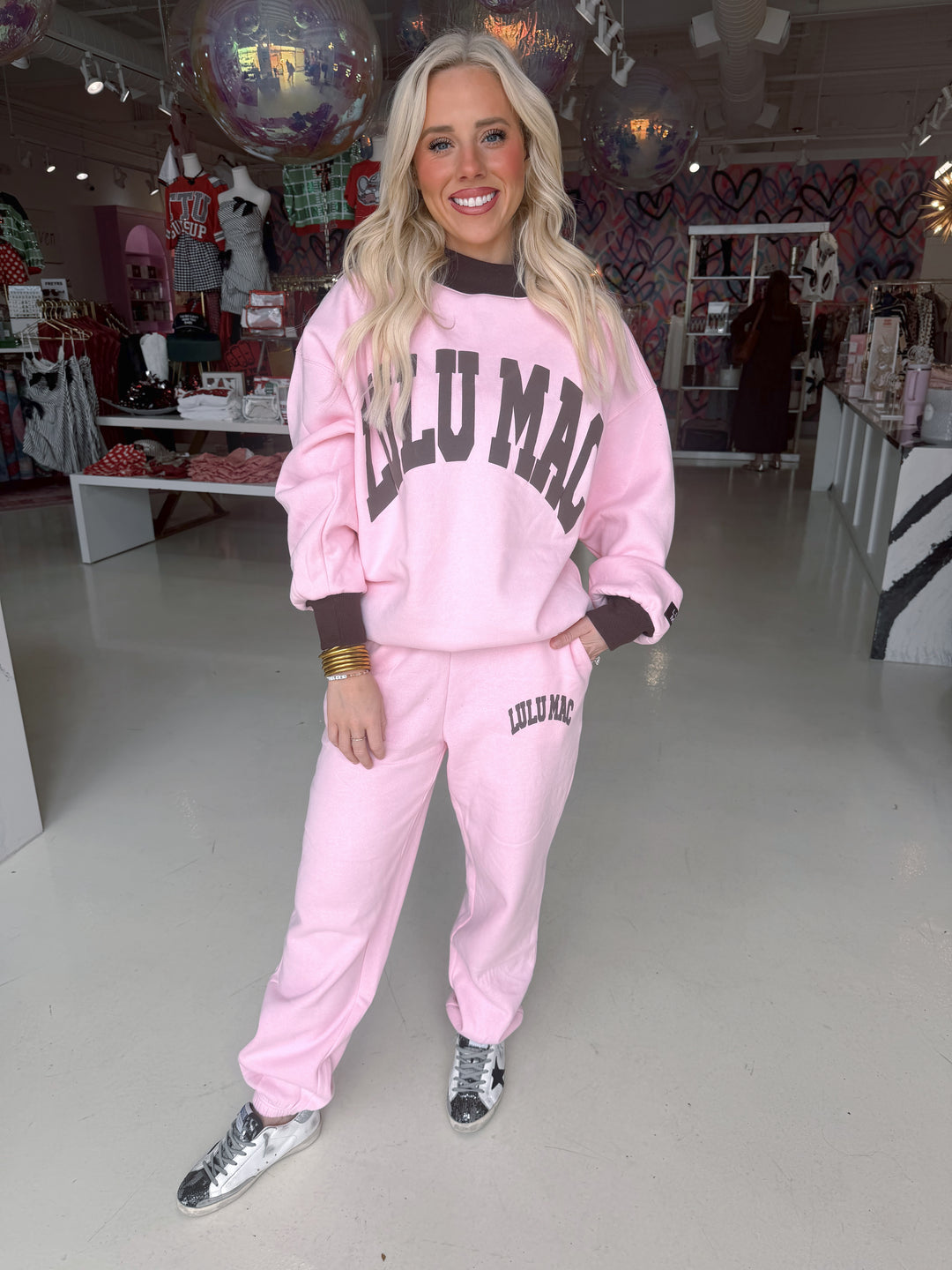 LULU MAC Pink/Brown Sweatpants