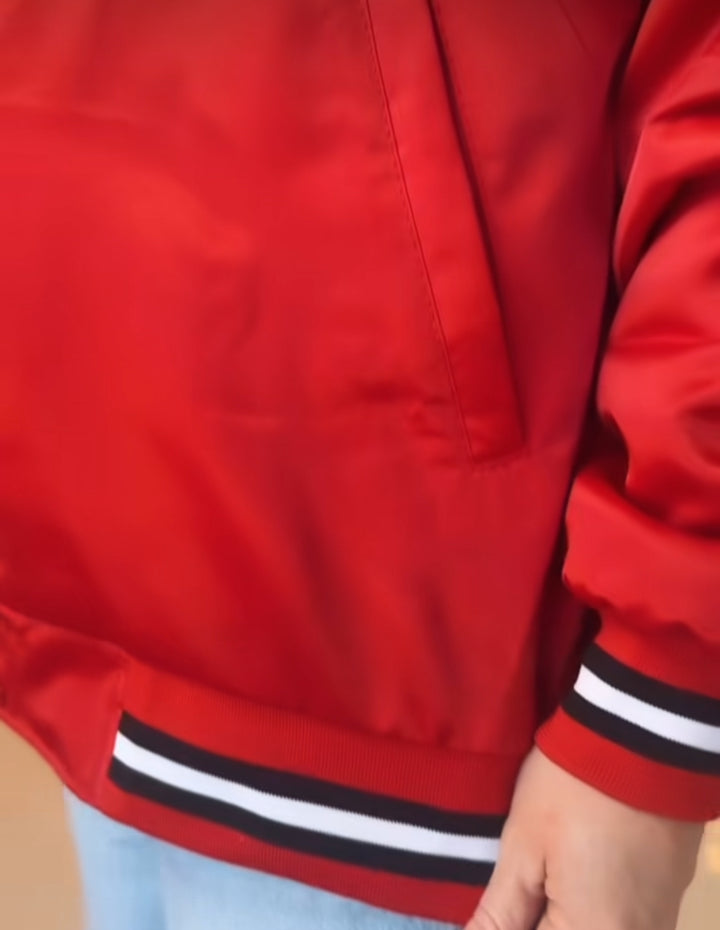 Red Double T Bomber Jacket