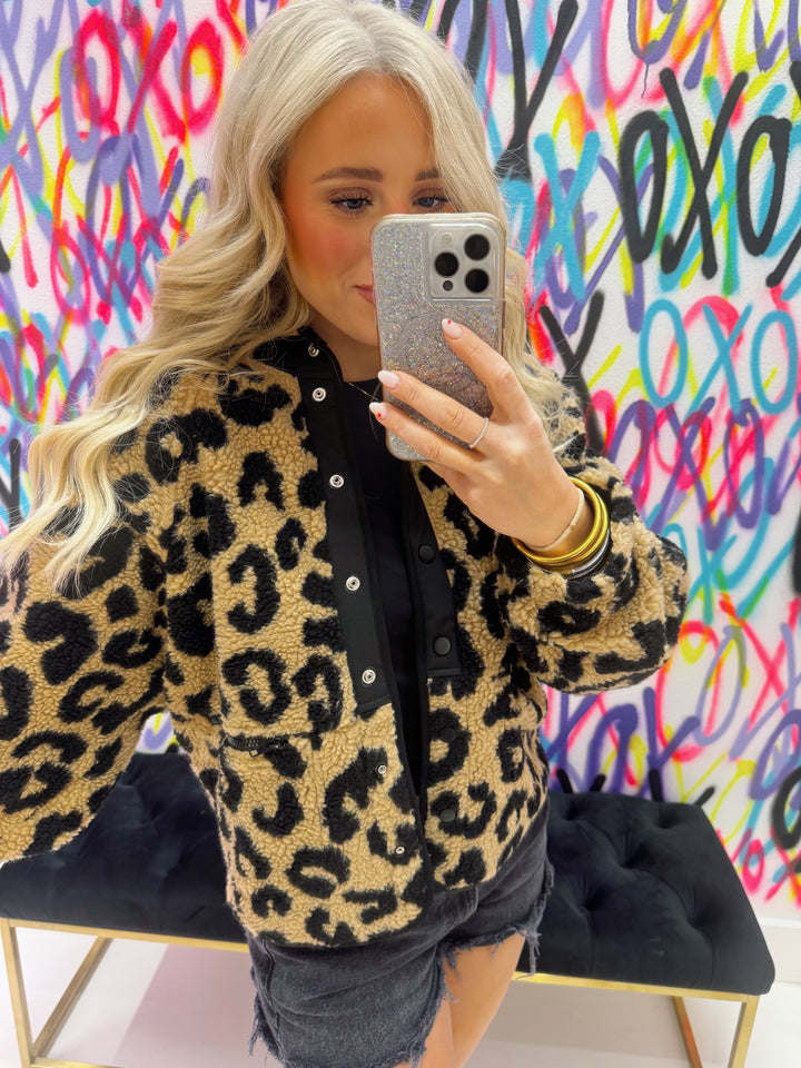 Love Me Leopard Sherpa Jacket