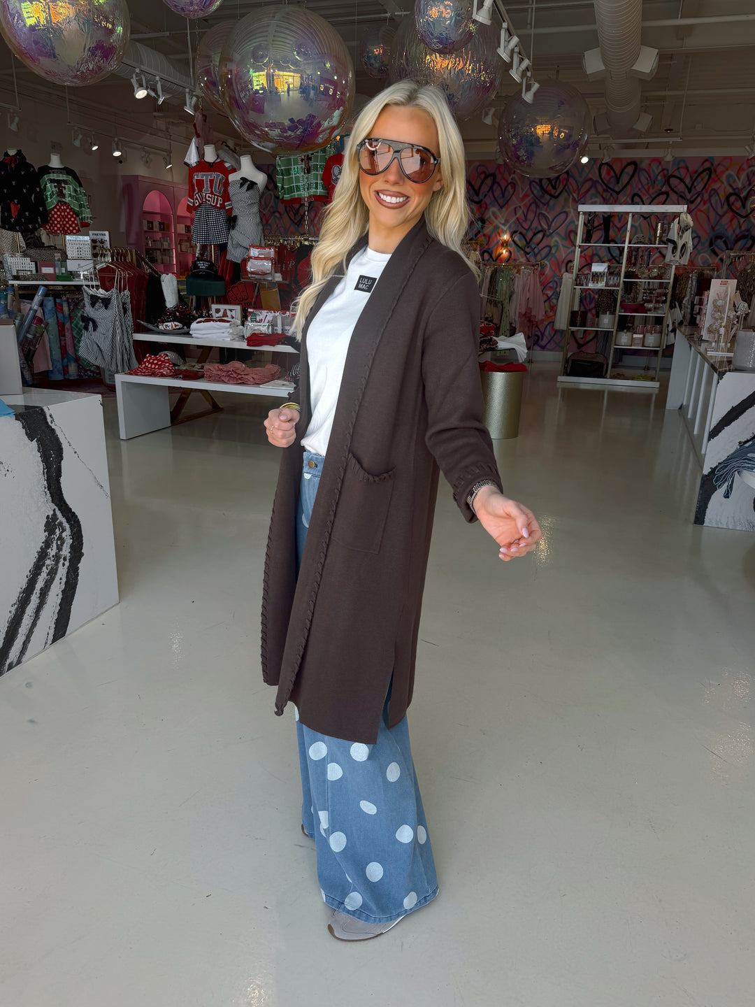 Amber Espresso Knit Cardigan
