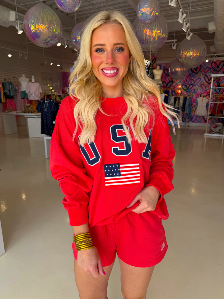 Cherry Red USA Sweatshirt
