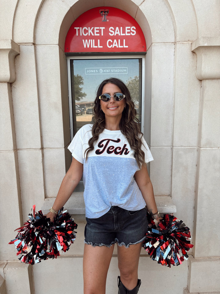 QOS Licensed Texas Tech Two Tone Tee