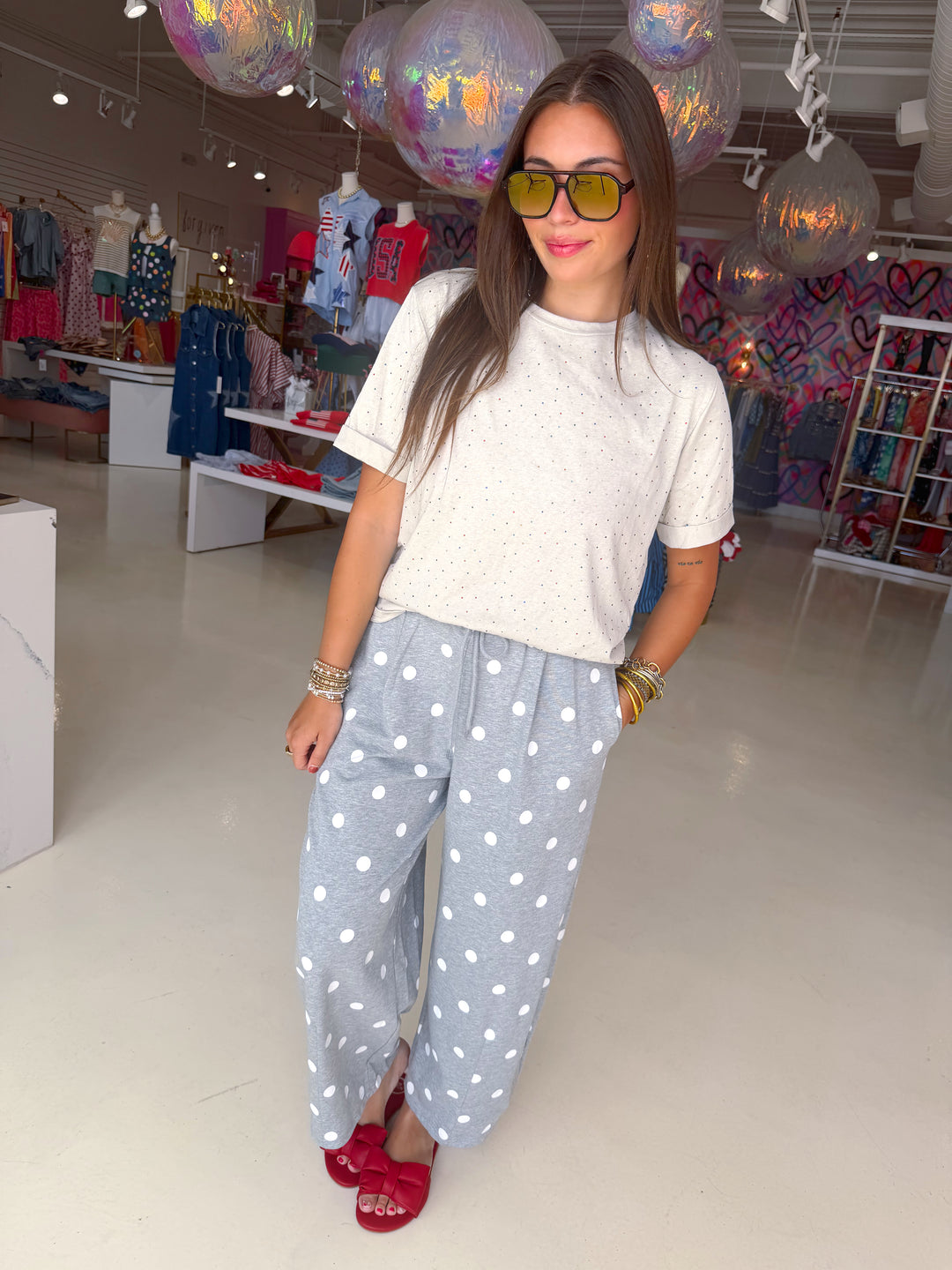 Everyday Sparkly Tee Smoky Taupe