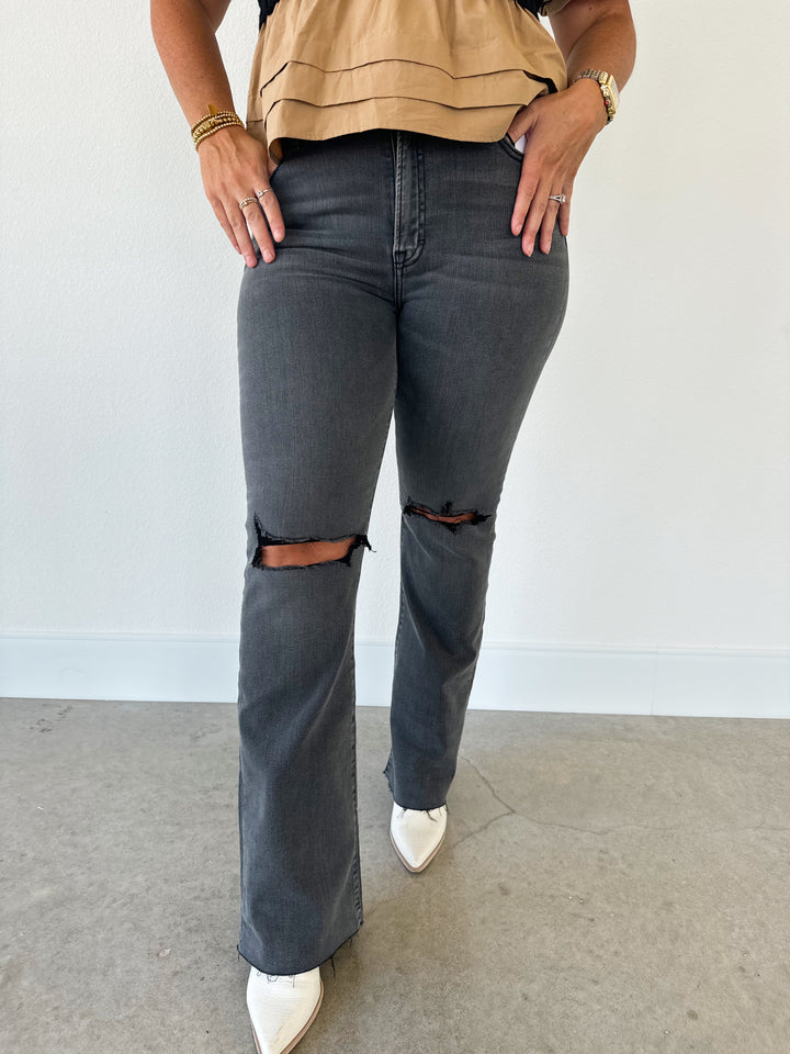 Hidden Charcoal Ryan High Rise Bootcut Denim