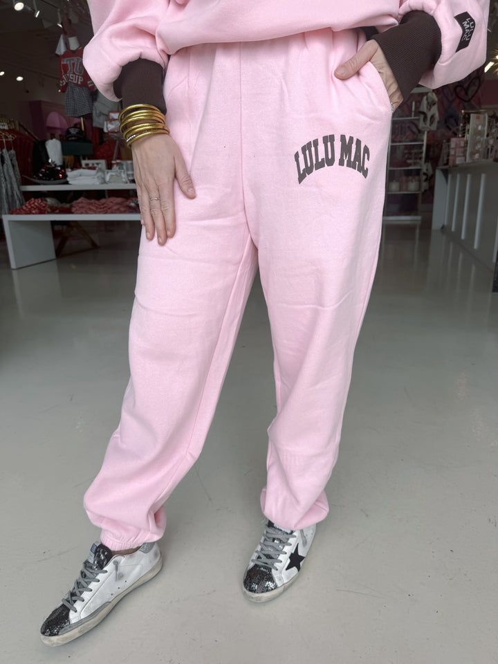 LULU MAC Pink/Brown Sweatpants