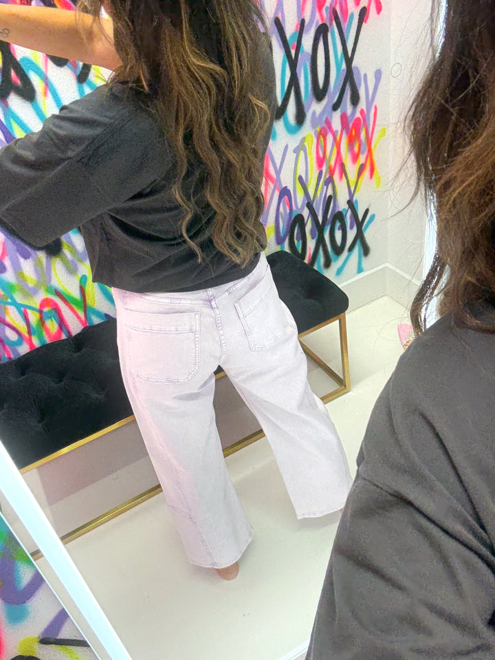 Lindsi Lilac Barrel Jeans