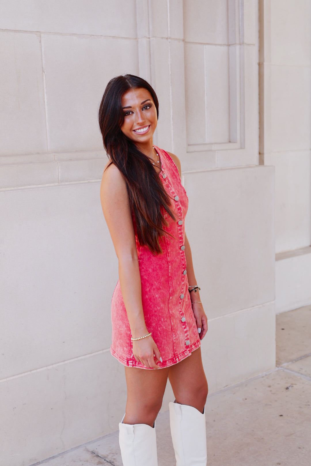 Red One Shoulder Mini Dress