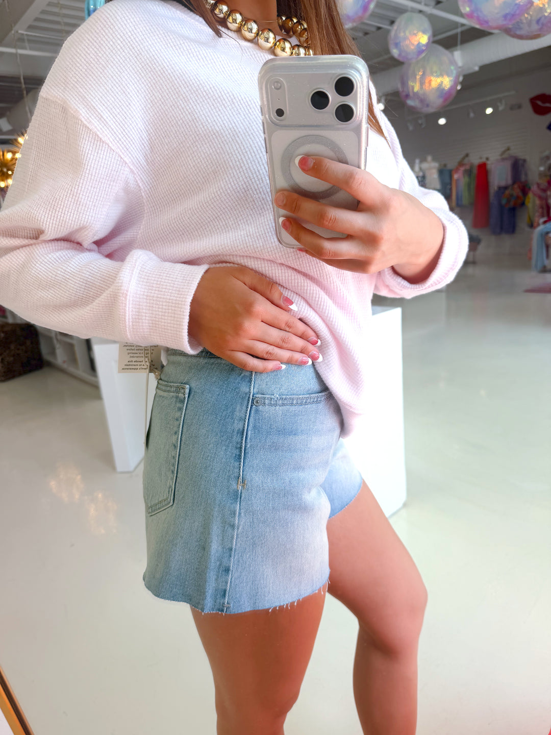 RAW HEM A LINE SHORTS