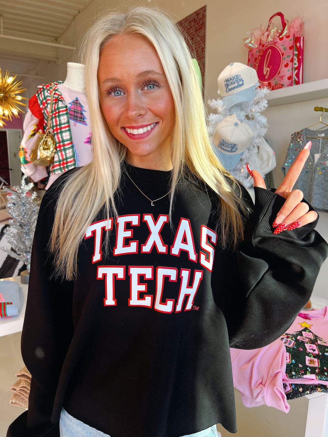 Texas Tech Black Mid Swetshirt