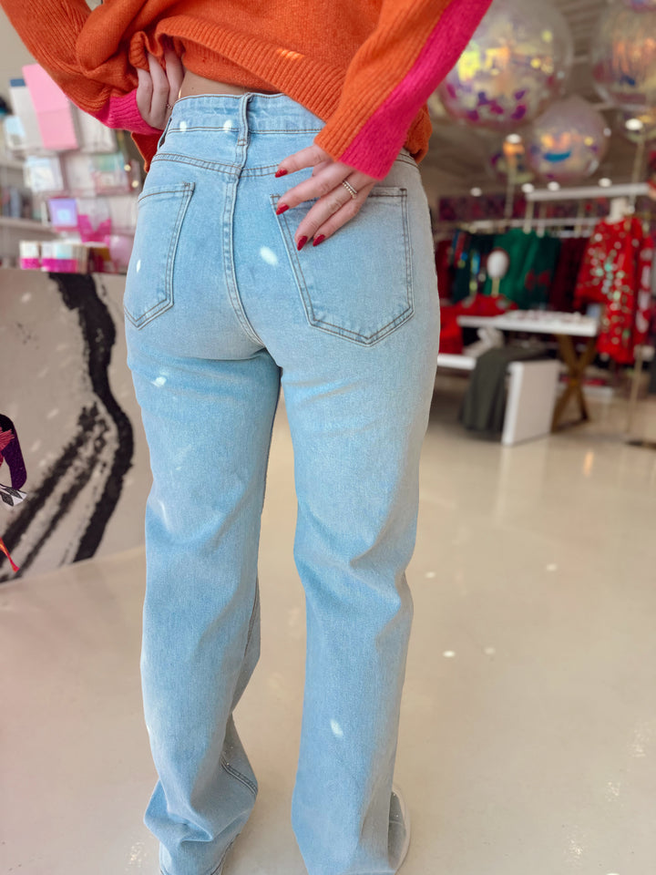 Dazzling Stretch Denim Pants