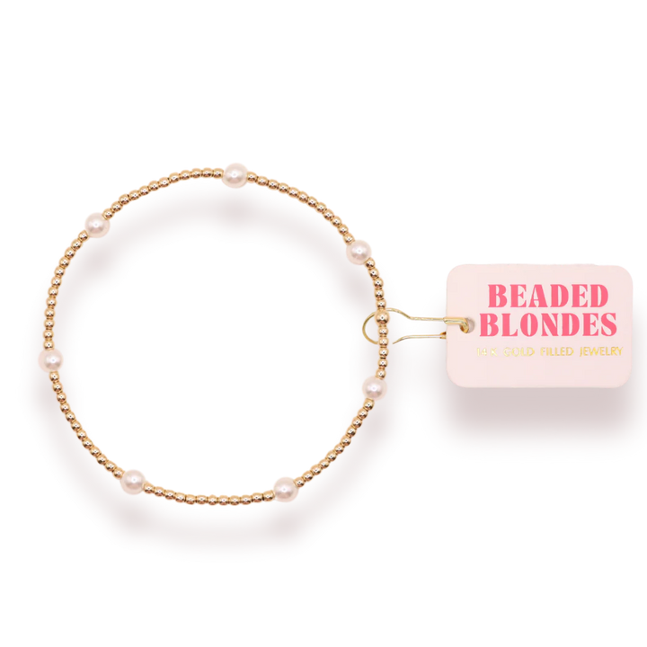 Gold Dainty Beaded Blondes
