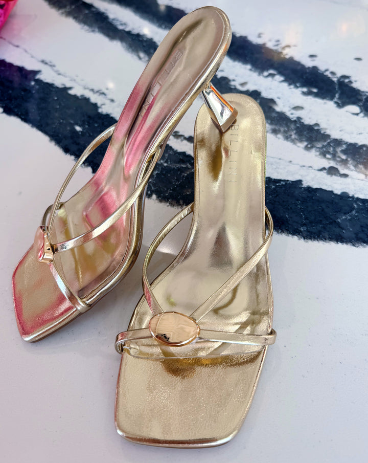 Xane Gold Metalic Heel