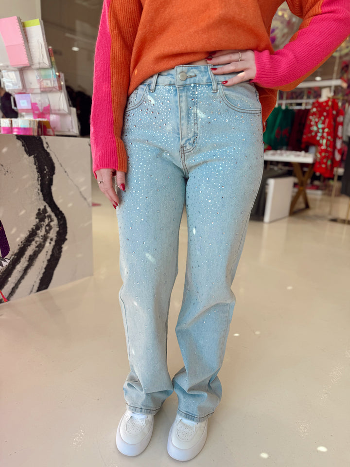 Dazzling Stretch Denim Pants