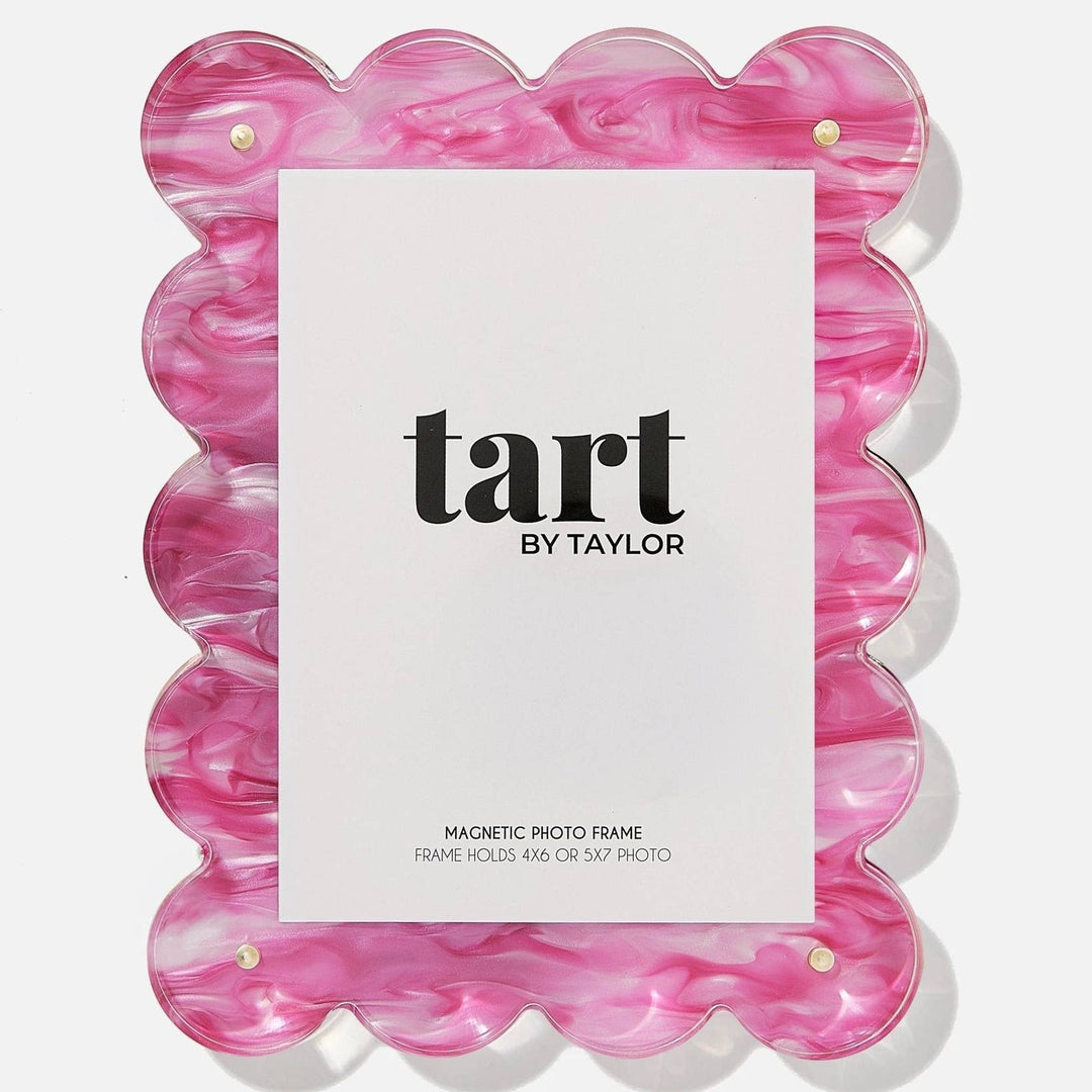 Pink Marbled Acrylic Picture Frame