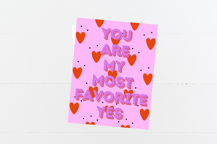 *NEW Valentines Day Card Anniversary Card | Favorite Yes