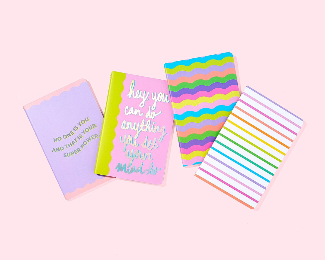 Neon Foil Mini Notebook Set