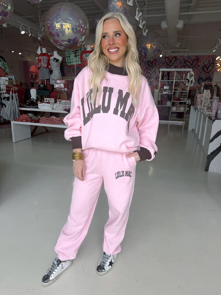 LULU MAC Pink/Brown Mockneck