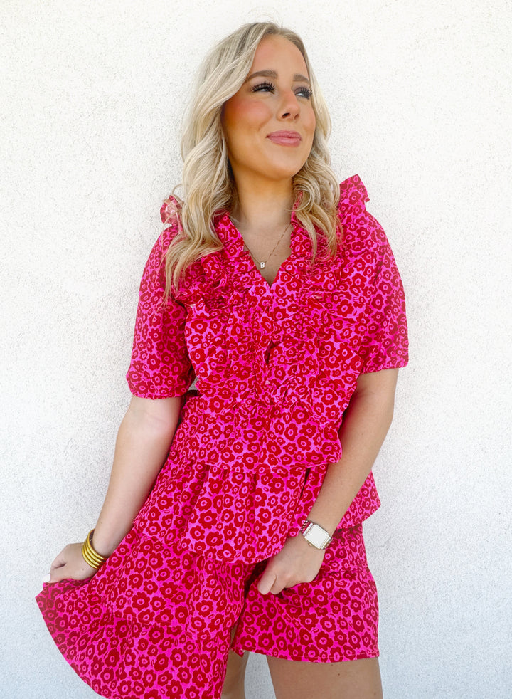 Karlie Retro Floral Smock Tier Dress