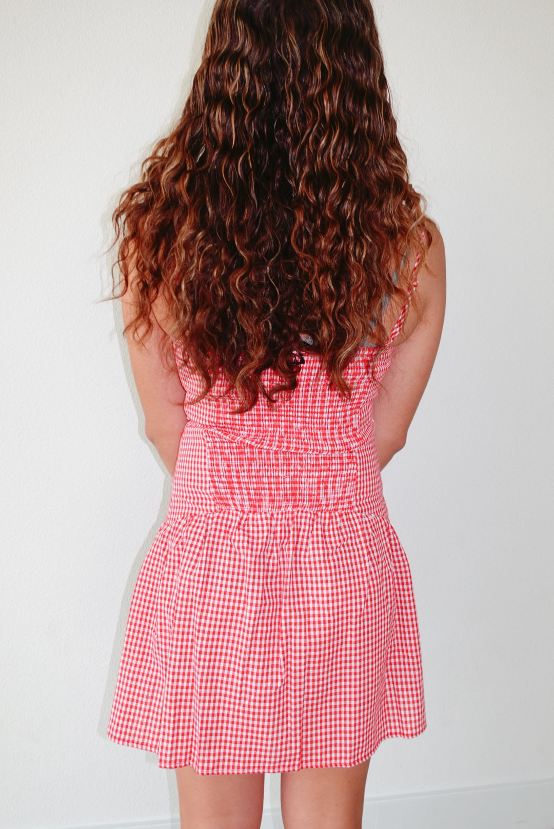 Field Goal Gingham Mini Dress W/ Bow| 2 Colors